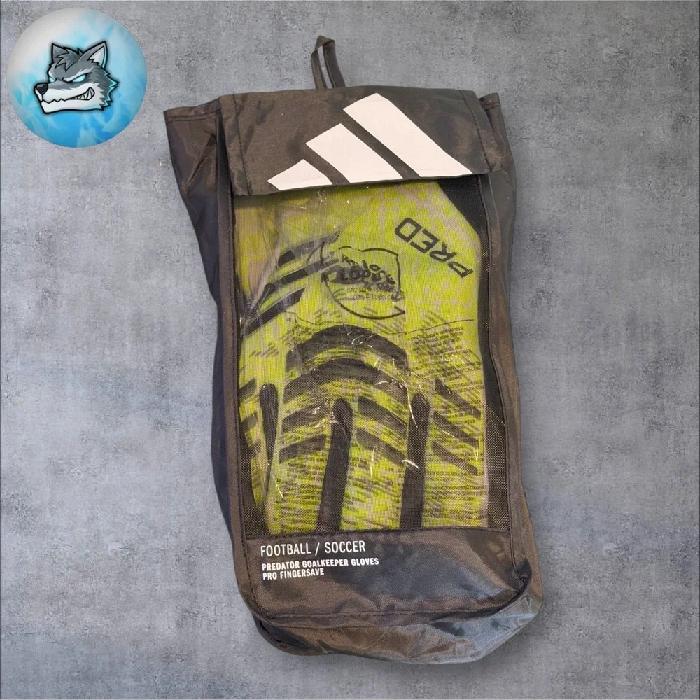 Adidas Predator Pro Fingersave Goalkeeper Gloves Size 12 New Volt Yellow JN5354